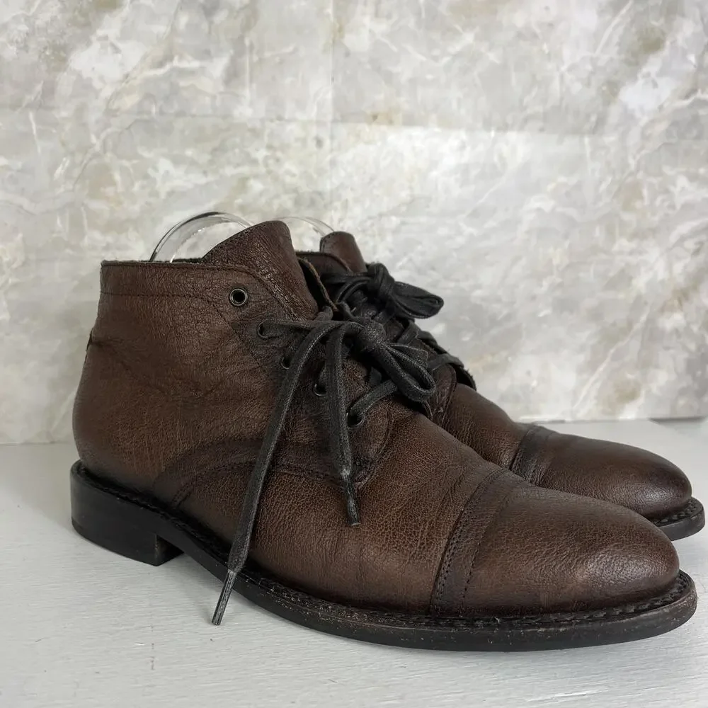 Thursday Boot Company Everyday Cap Toe Boots Men's 9 US Brown Leather Lace Up